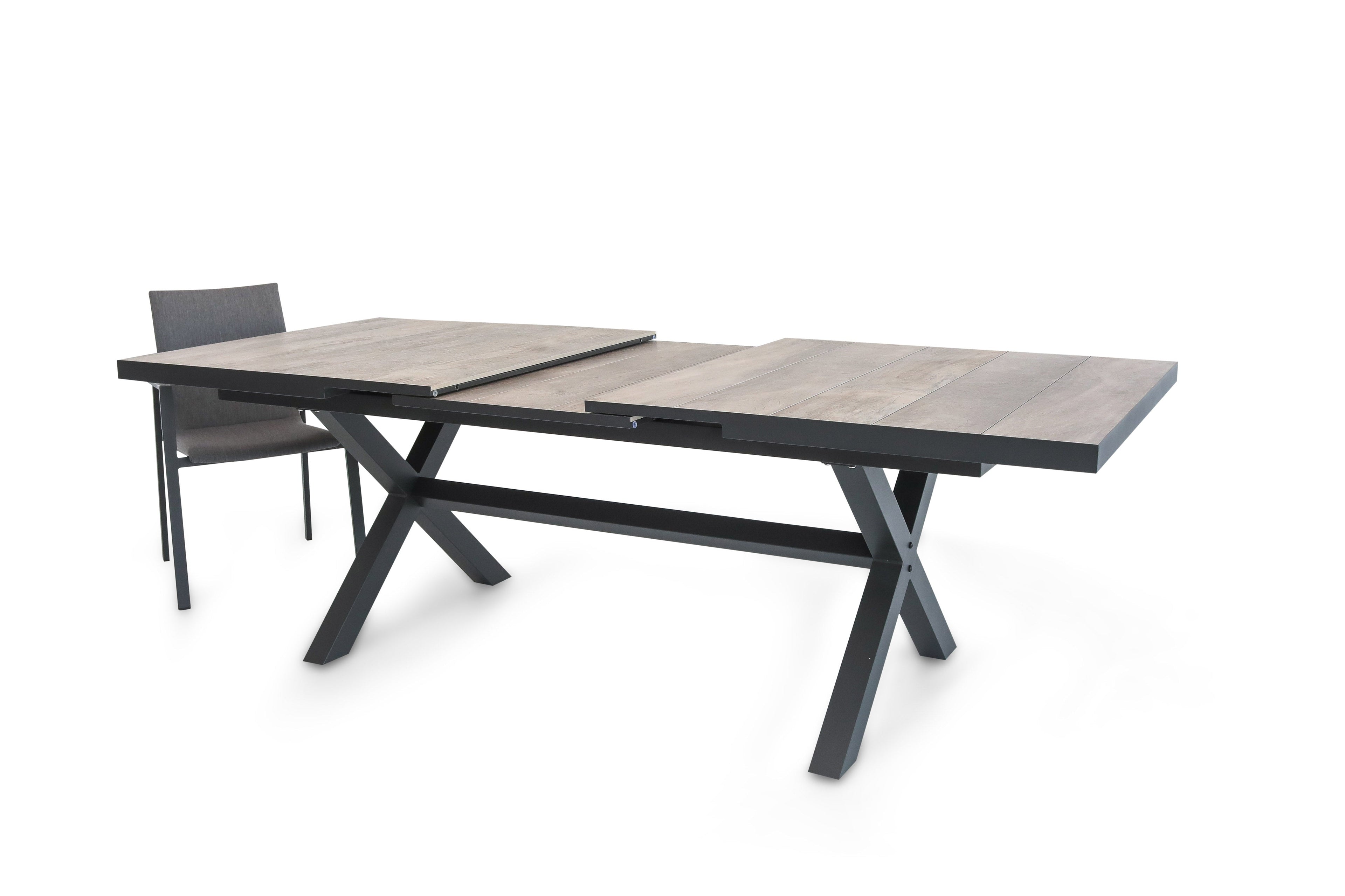 'Charcoal Extension Table 201 to 261cm