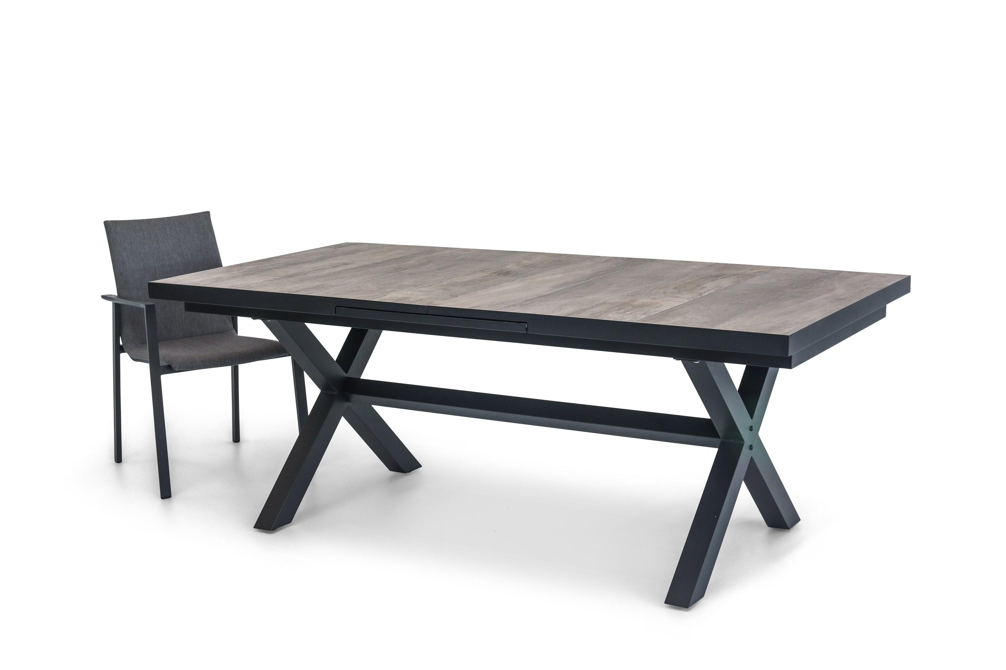 'Charcoal Extension Table 201 to 261cm