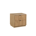 'Alara 2 Drawer Bedside Table - Natural