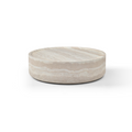 'Campania Coffee Table - Travertine Marble Paper in Matt